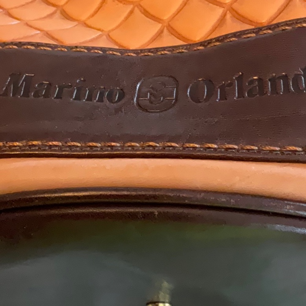 NWT Marino Orlando shoulder/sling/crossbody leather bucket bag. - Picture 3 of 9